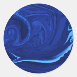 Sticker Rond Cobalt bleu arrière - plan texturé artisanal