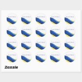 Sticker Rond Cobalt Blue and Lemon Yellow Wedding  (Feuille)