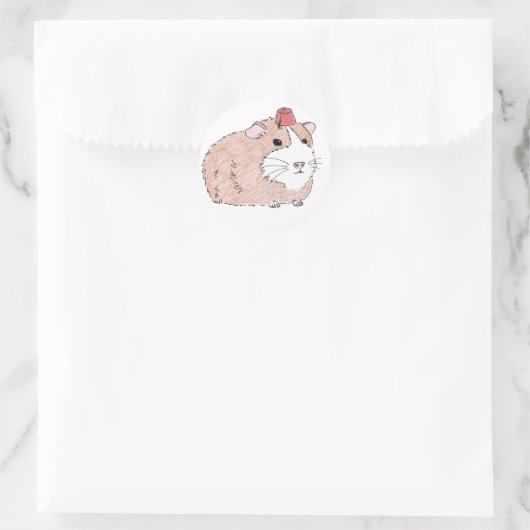 Sticker Rond cobaye (Sac)