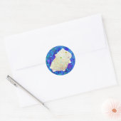 Sticker Rond cobaye blanche (Enveloppe)