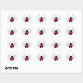 Sticker Rond Coccinelle (Feuille)