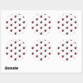Sticker Rond Coccinelle (Feuille)