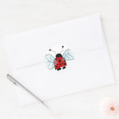 Sticker Rond Coccinelle (Enveloppe)