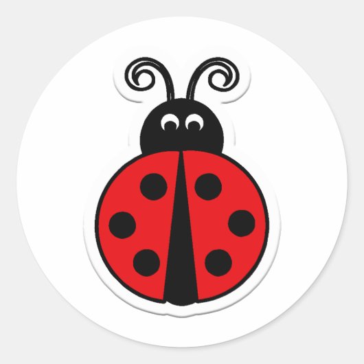 Sticker Rond coccinelle (Devant)