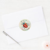 Sticker Rond coccinelle personnalisable (Enveloppe)