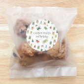 Sticker Rond Coccinelles d'anniversaire pour enfants