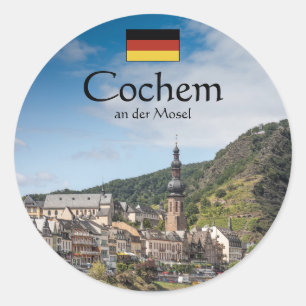 Sticker Rond Cochem Allemagne Souvenir