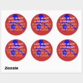 STICKER ROND COCHEZ CE MESSAGE OÙ IL APPARTIENT! (Feuille)