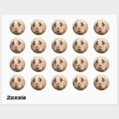 Sticker Rond Cochon (Feuille)