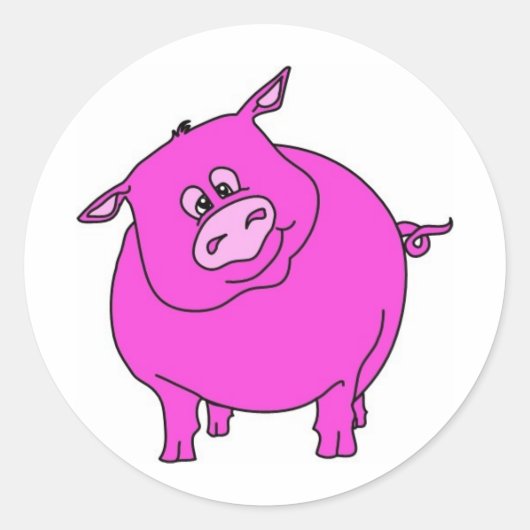 Sticker Rond Cochon (Devant)