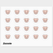 Sticker Rond Cochon bébé (Feuille)
