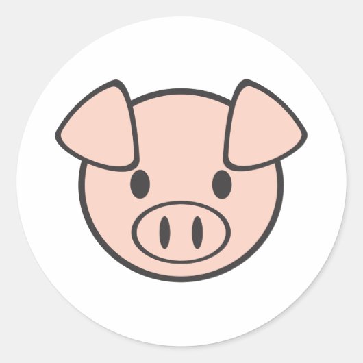 Sticker Rond Cochon bébé (Devant)