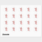 Sticker Rond Cochon Chien Chien Chien Chien Chien Funny Chiens (Feuille)