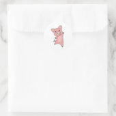 Sticker Rond Cochon Chien Chien Chien Chien Chien Funny Chiens (Sac)