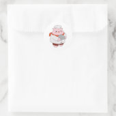 Sticker Rond Cochon comme cuisiner avec Plateau (Sac)