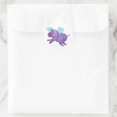 Sticker Rond Cochon pourpre (Sac)