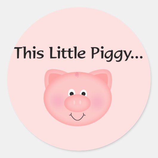 Sticker Rond Cochon Rose Ce Petit Cochon (Devant)