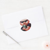 Sticker Rond cochon sportif (Enveloppe)