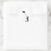 Sticker Rond cochon volant (Sac)