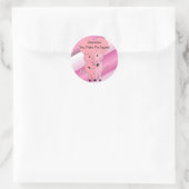 Sticker Rond Cochons qui s'embrassent (Sac)