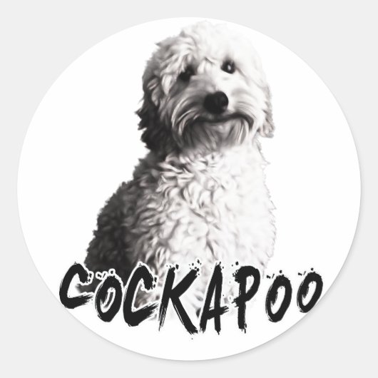 Sticker Rond Cockapoo (Devant)