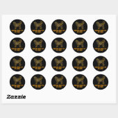 Sticker Rond Cockapoo Chien Silhouette Fun Halloween (Feuille)