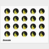 Sticker Rond Cockatiel (Feuille)