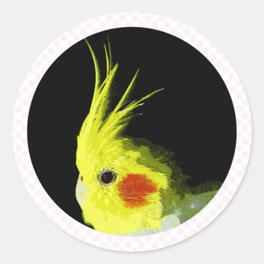 Sticker Rond Cockatiel (Devant)