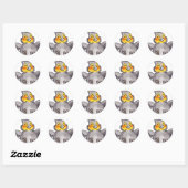 Sticker Rond Cockatiel (Feuille)