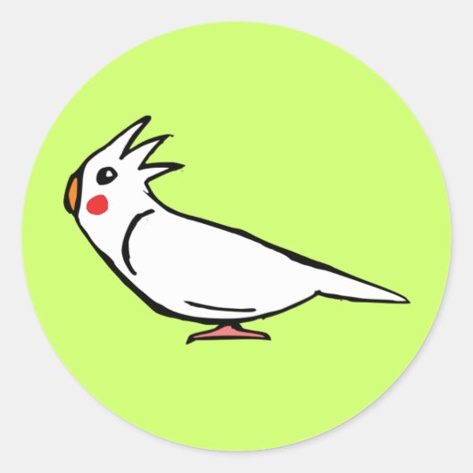 Sticker Rond Cockatiel (Devant)