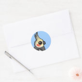 Sticker Rond Cockatiel (Enveloppe)