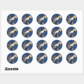 Sticker Rond Cockatiel (Feuille)