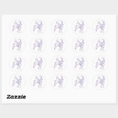 Sticker Rond Cockatiel blanc (Feuille)