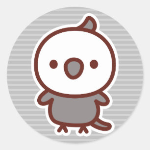 Sticker Rond Cockatiel mâle au visage blanc