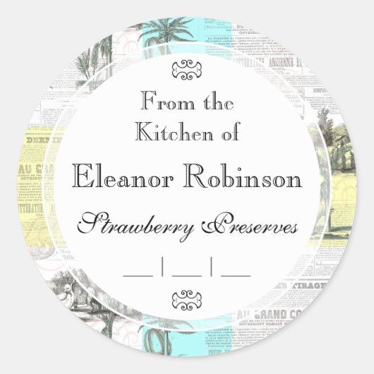 Sticker Rond Cockatoos rêve colonial (Devant)