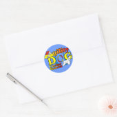 Sticker Rond Cocker Spaniel Agility Cadeaux (Enveloppe)