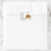 Sticker Rond Cocker Spaniel Amateurs Cadeaux (Sac)