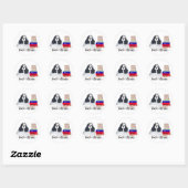 Sticker Rond Cocker Spaniel Américain Rentrée des Classes (Feuille)