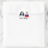 Sticker Rond Cocker Spaniel Américain Rentrée des Classes (Sac)