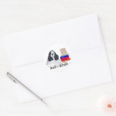 Sticker Rond Cocker Spaniel Américain Rentrée des Classes (Enveloppe)