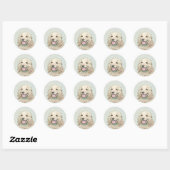 Sticker Rond Cocker Spaniel Buff Peinture - Art Chien original (Feuille)