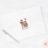 Sticker Rond Cocker spaniel Feliz Navidad (Enveloppe)