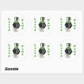 Sticker Rond Cocker Spaniel Lucky Paws (Feuille)