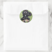 Sticker Rond Cocker Spaniel Photo (Sac)