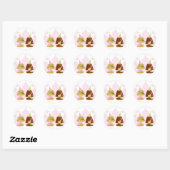 Sticker Rond Cocker Spaniel Princess (Feuille)