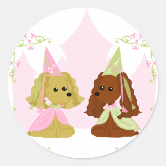Sticker Rond Cocker Spaniel Princess