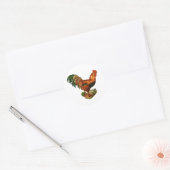 Sticker Rond Cockerel de Rooster (Enveloppe)