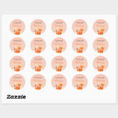Sticker Rond Cocktail Aperol Spritz Shower de Mariée (Feuille)