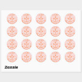Sticker Rond Cocktail Bachelorette Party Orange Chanceux En Amo (Feuille)