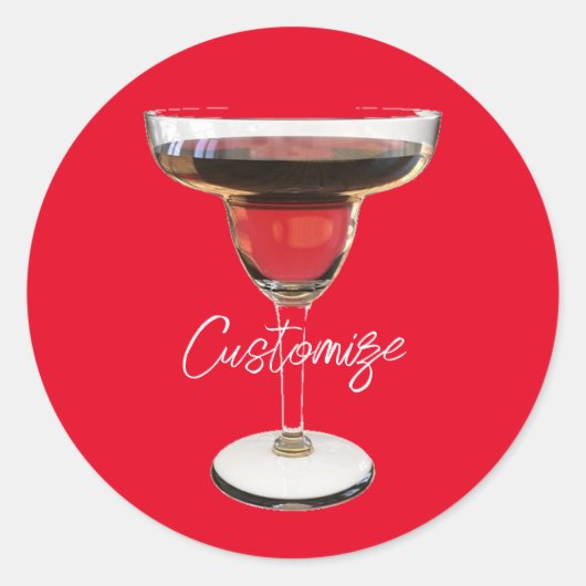 Sticker Rond Cocktail Big Red Margarita Boire Thunder_Cove (Devant)